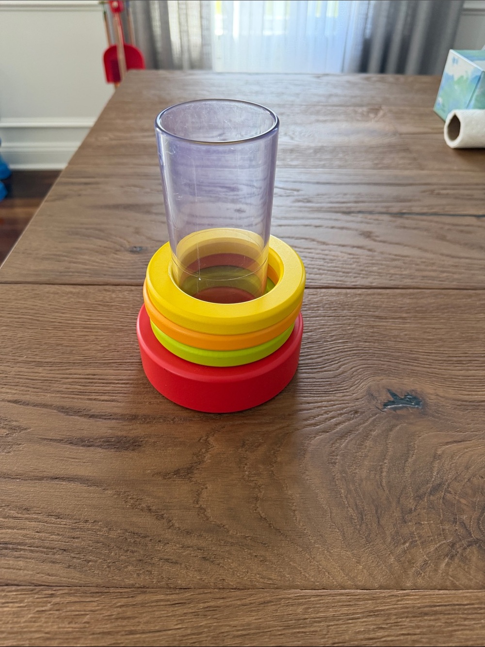 LOVEVERY Multi-Color Stacking Educational Toy - Red, Yellow, Orange, Green